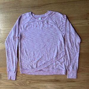 Athleta girl pink Heathered top